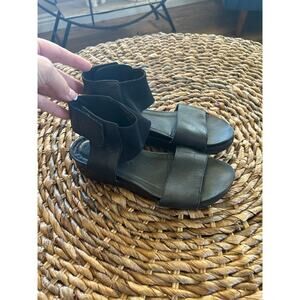 Eileen Fisher Spree Platform Sandal, Black, Size 6.5